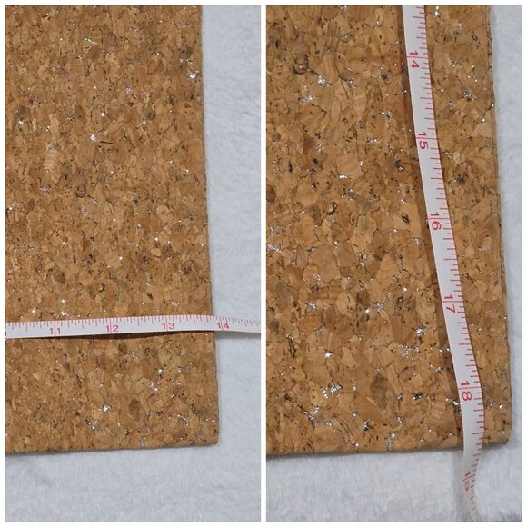 Anthropologie ✦ Cork Tote Bag 15"x16" Eco-Friendly Gold Fleck Recycled Material - Picture 5 of 7